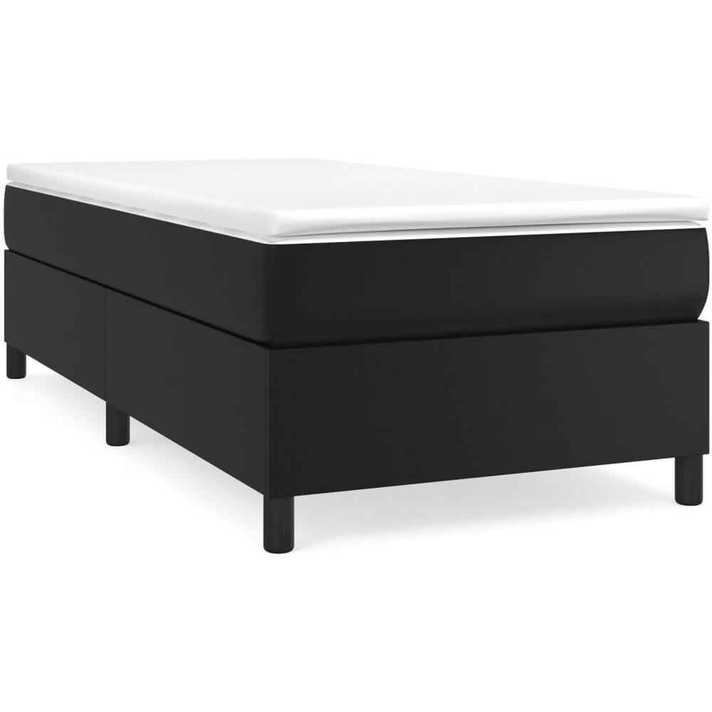 Giroletto A Molle Nero 90x190 Cm In Similpelle - Foto 2