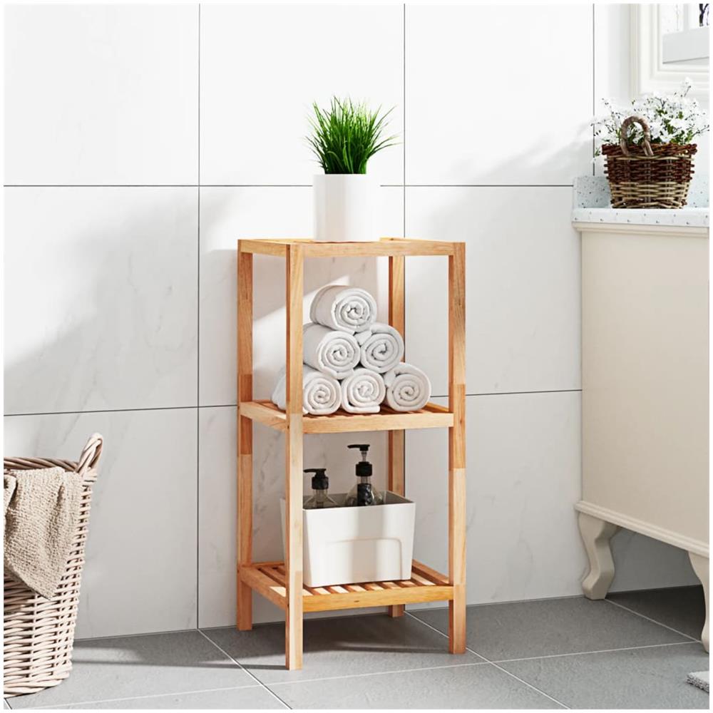 Scaffale Da Bagno 36x36x79 Cm In Legno Massello Di Noce - Foto 1