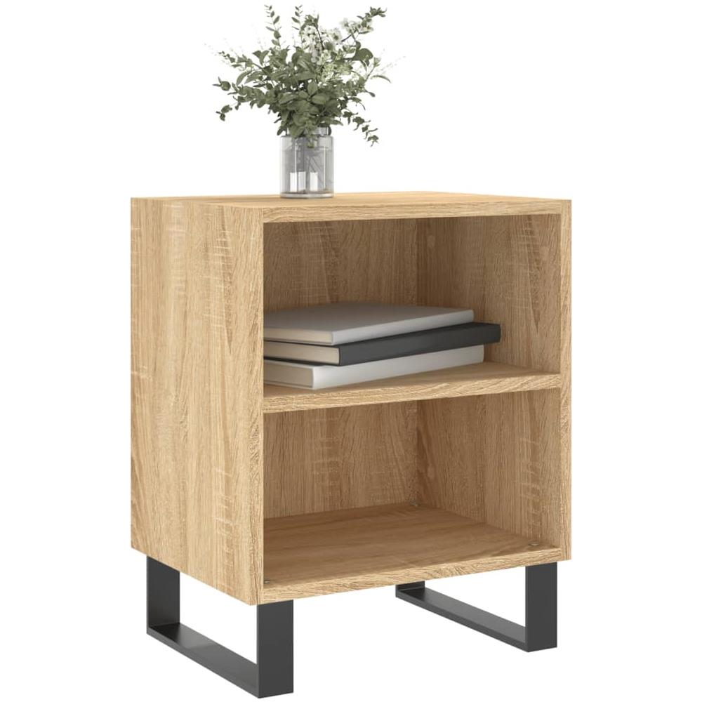 Comodini 2 Pz Rovere Sonoma 40x30x50 Cm In Legno Multistrato - Foto 2