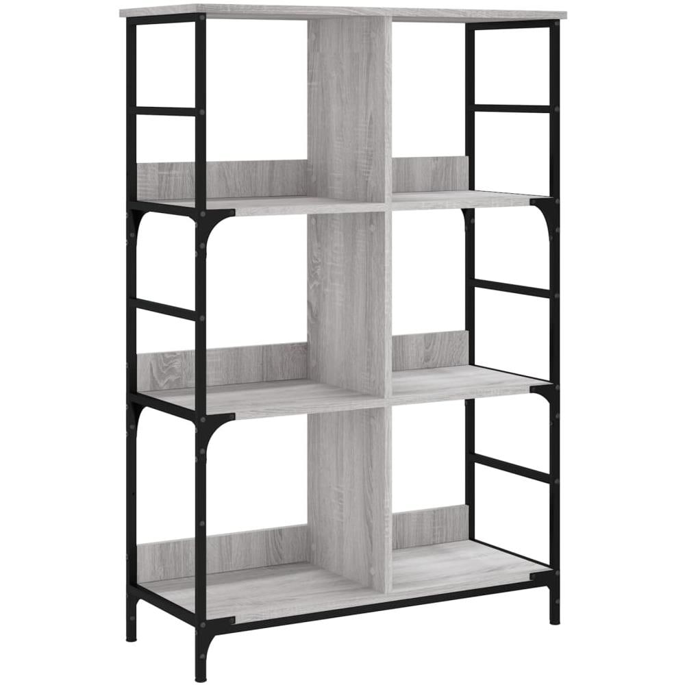 Libreria Grigio Sonoma 78,5x33x117,5 Cm In Legno Multistrato - Foto 2