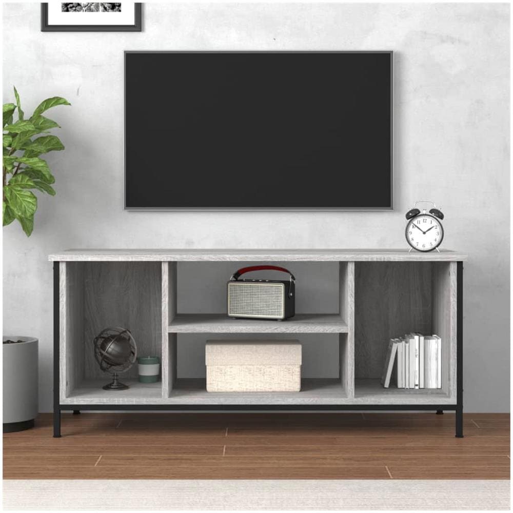 Mobile Tv Grigio Sonoma 102x35x45 Cm In Legno Multistrato - Foto 3
