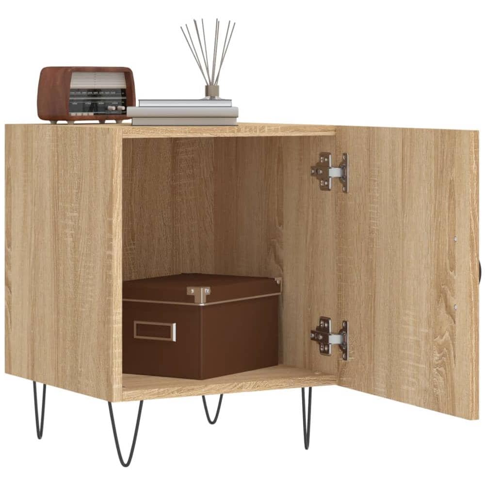 Comodino Rovere Sonoma 40x40x50 Cm In Legno Multistrato - Foto 3