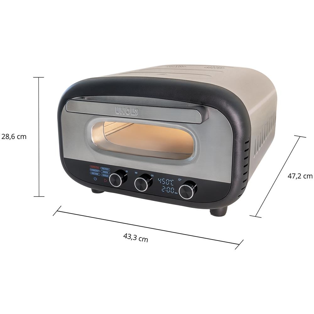 Forno per Pizza Alfredo 68806 con Temperatura Max 450 C° Potenza 1700 W Colore Acciaio Inox - Foto 10