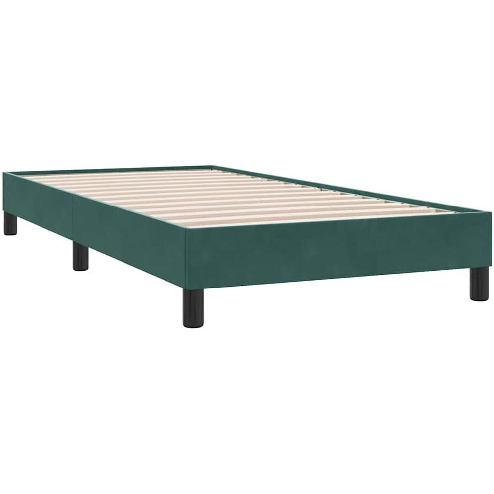 Giroletto senza Materasso Verde Scuro 90x220 cm in Velluto - Foto 1