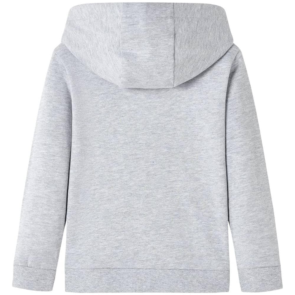 Felpa da Bambino con Cappuccio Grigio Mélange e Arancione 140 - Foto 2
