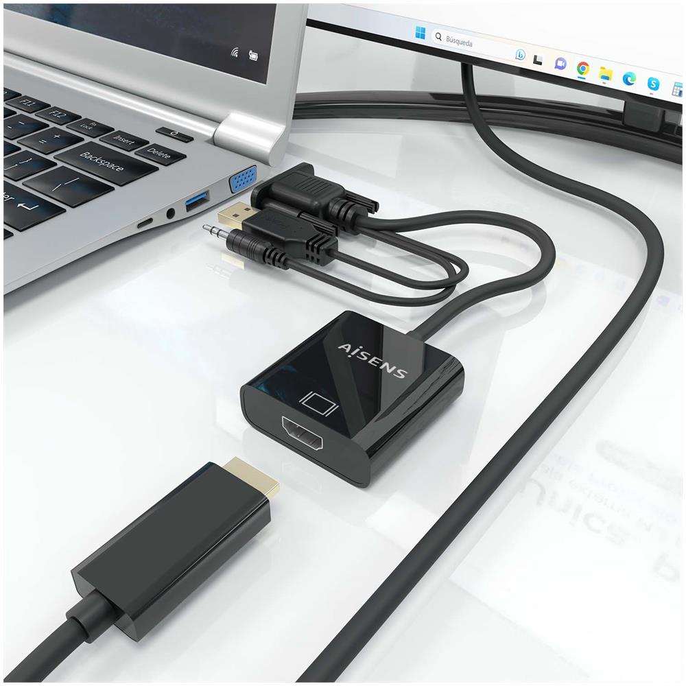 A115-0872 cavo e adattatore video 0,2 m HDMI tipo A (Standard) VGA (D-Sub) + 3.5mm + USB Type-A Nero - Foto 5