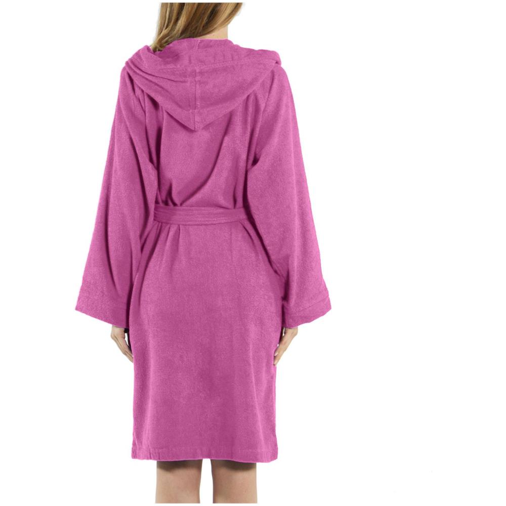 Accappatoio Con Cappuccio Spugnissima Microspugna In Cotone Colore Rosa Misura Xxl - Foto 2