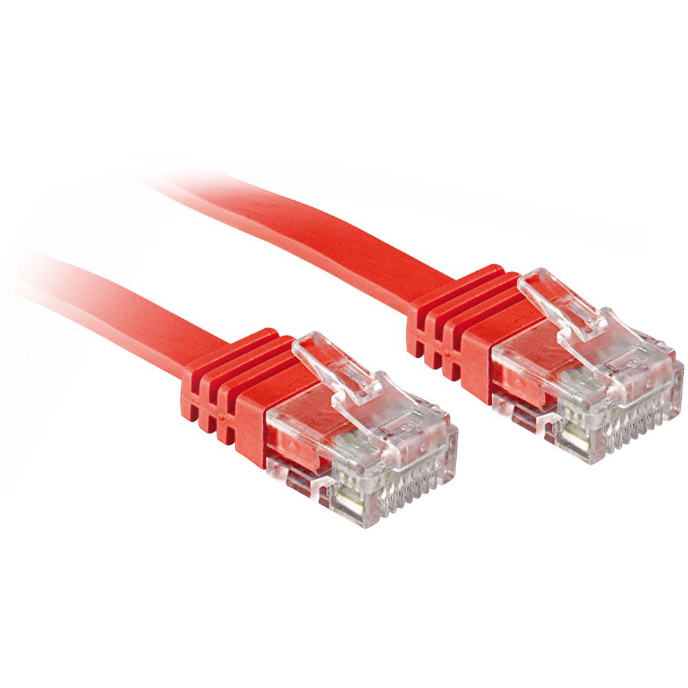 Cavo di Rete Flat U / UTP Cat6 Rosso 3m - Foto 1