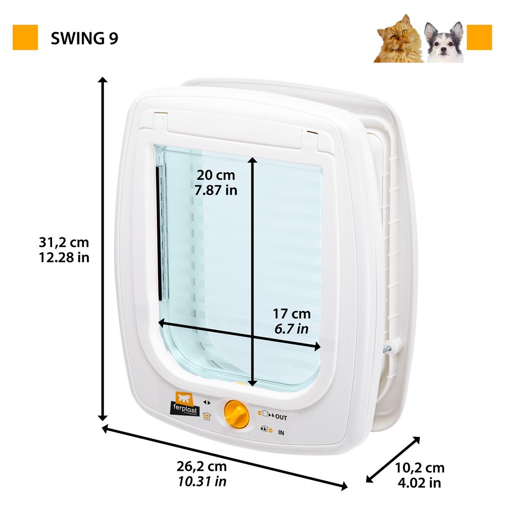 Porta Per Animali Manuale A 4 Vie Swing 9 Set Bianco 72105011 - Foto 10