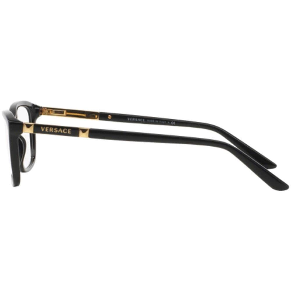 Occhiali Da Vista Donna 3186 Gb1 Colore Nero Forma Farfalla Butterfly Logo Oro Calibro 54 - Foto 2