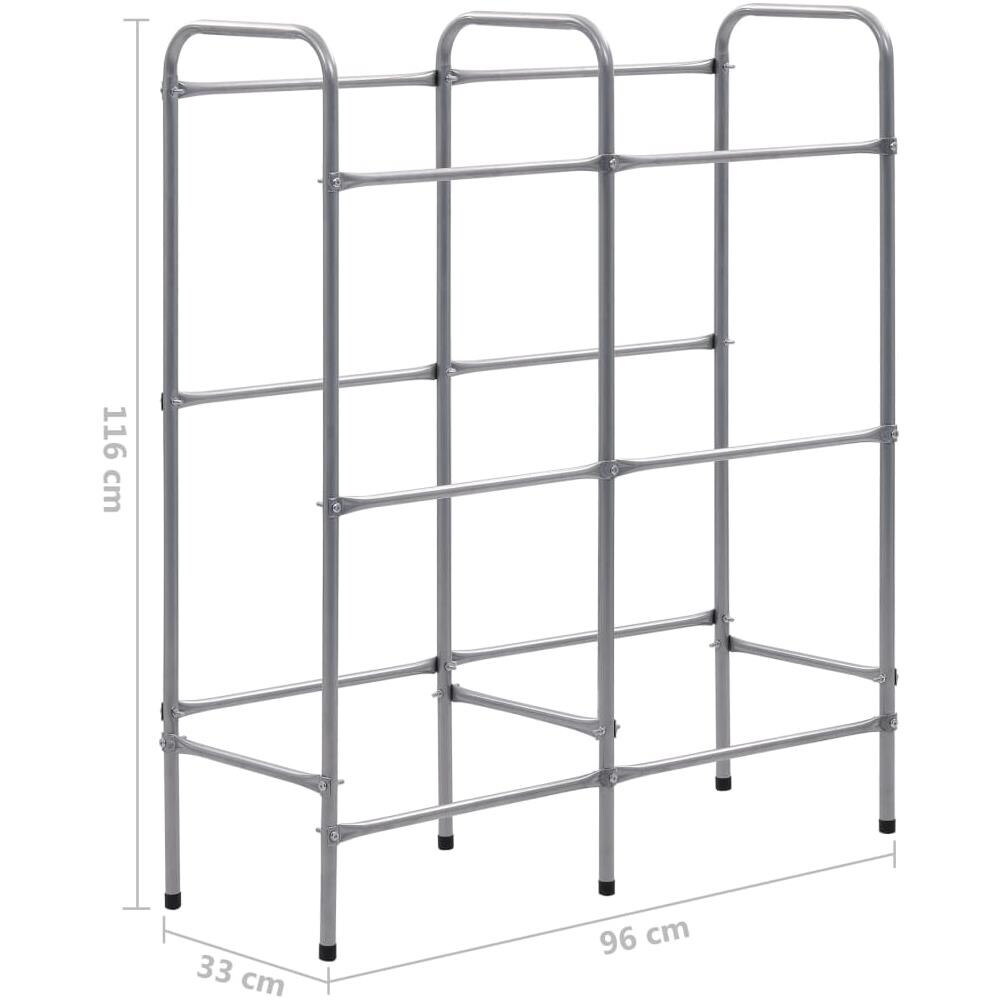 Supporto Con Ripiani Per 6 Casse Argento 96x33x116 Cm Acciaio - Foto 5