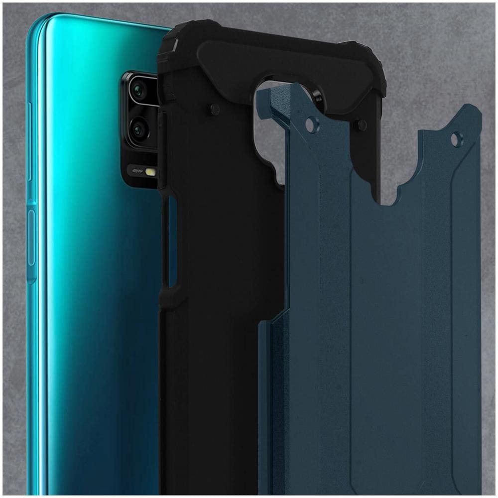 Cover Xiaomi Redmi Note 9s / 9 Pro / 9 Pro Max Protezione Bi-materia Antiurto Blu - Foto 5