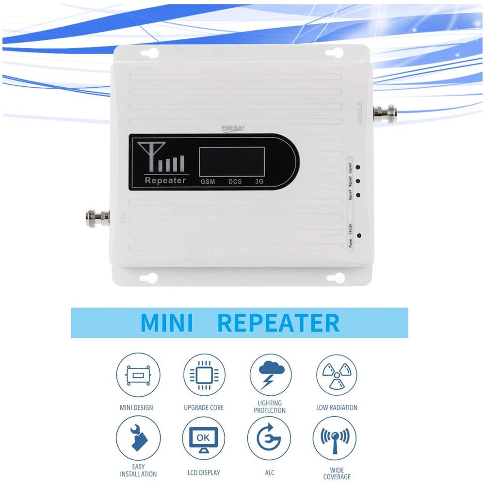 Amplificatori Di Segnale Portatile Gsm Tri-bande, Connessione Di 2 Antenne Interne Da 1 A 2 Divisori, Ripetitore 2g 900 Mhz, 3g 2100 Mhz, 4g Lte 1800 Mhz Per Chiamate Perfette - Foto 2