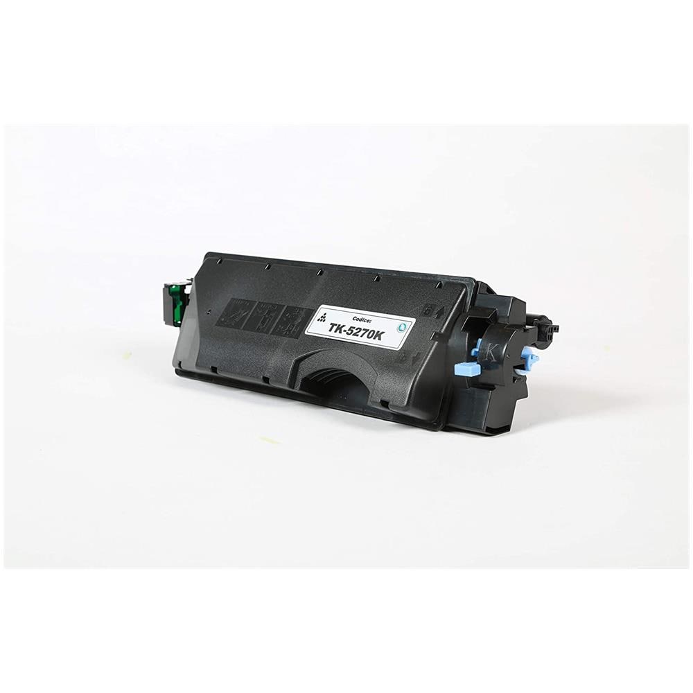 TONER COMPATIBILE - Kyocera Tk-5270k Nero 1t02tv0nl0 Per Ecosys M6230cidn, Ecosys M6630cidn, Ecosys P6230cdn Fornito Di Intelligent Chip Capacità 8000 Copie Made In Italy - Foto 2