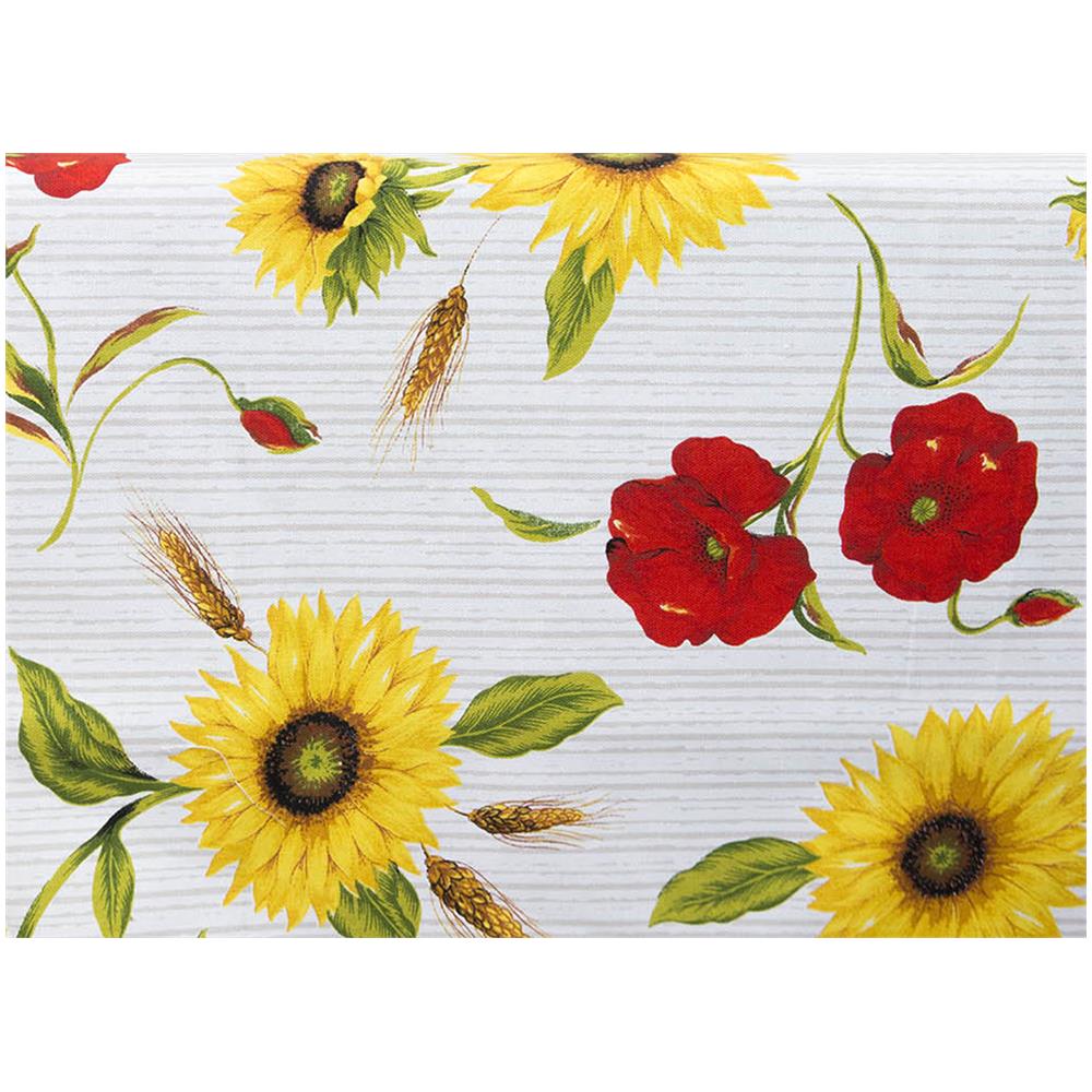 Tovaglia Cucina Copritavolo In 100% Cotone Made Italy Disegno Girasoli Rp 140x140 Girasoli - Foto 2