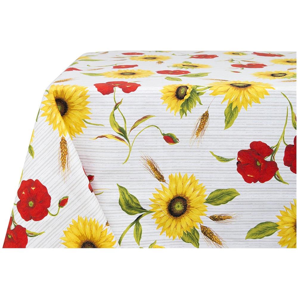 Tovaglia Cucina Copritavolo In 100% Cotone Made Italy Disegno Girasoli Rp 140x140 Girasoli - Foto 1
