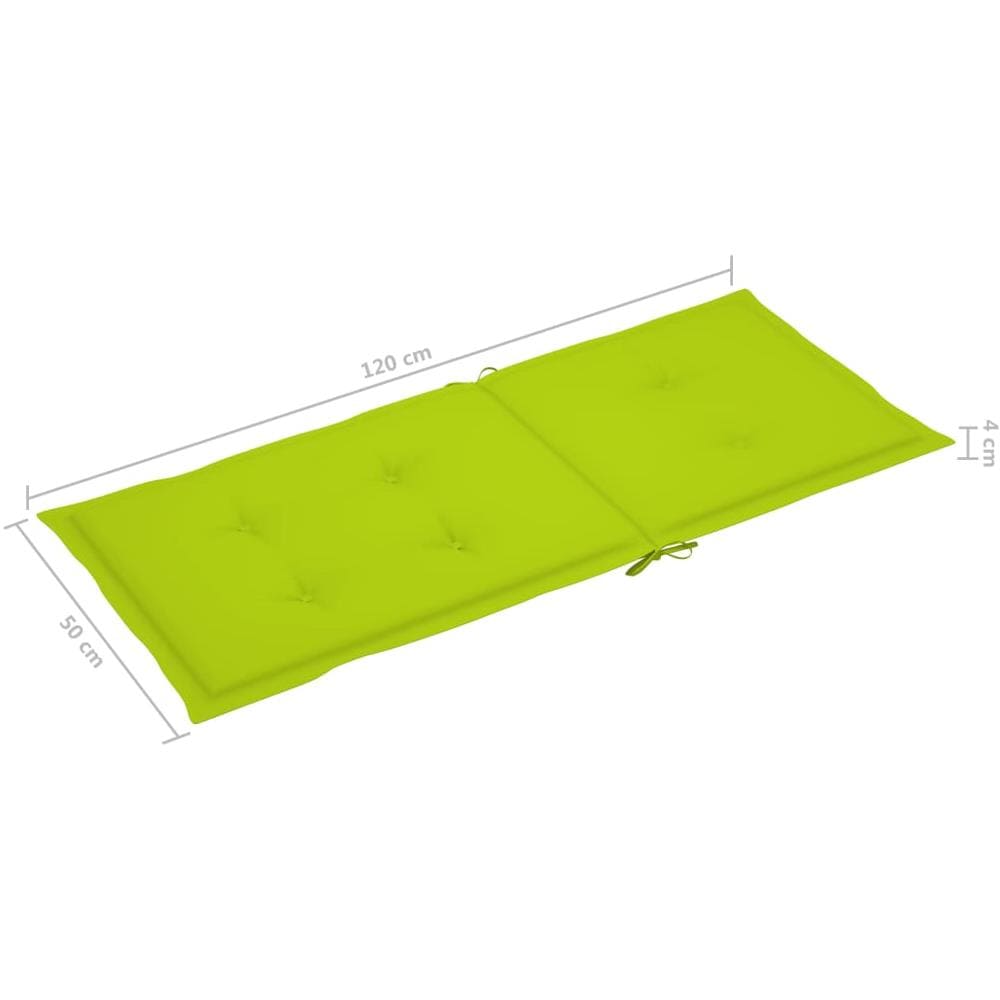 Cuscini Per Sedie Da Giardino 2 Pz Verde Brillante 120x50x4 Cm - Foto 9