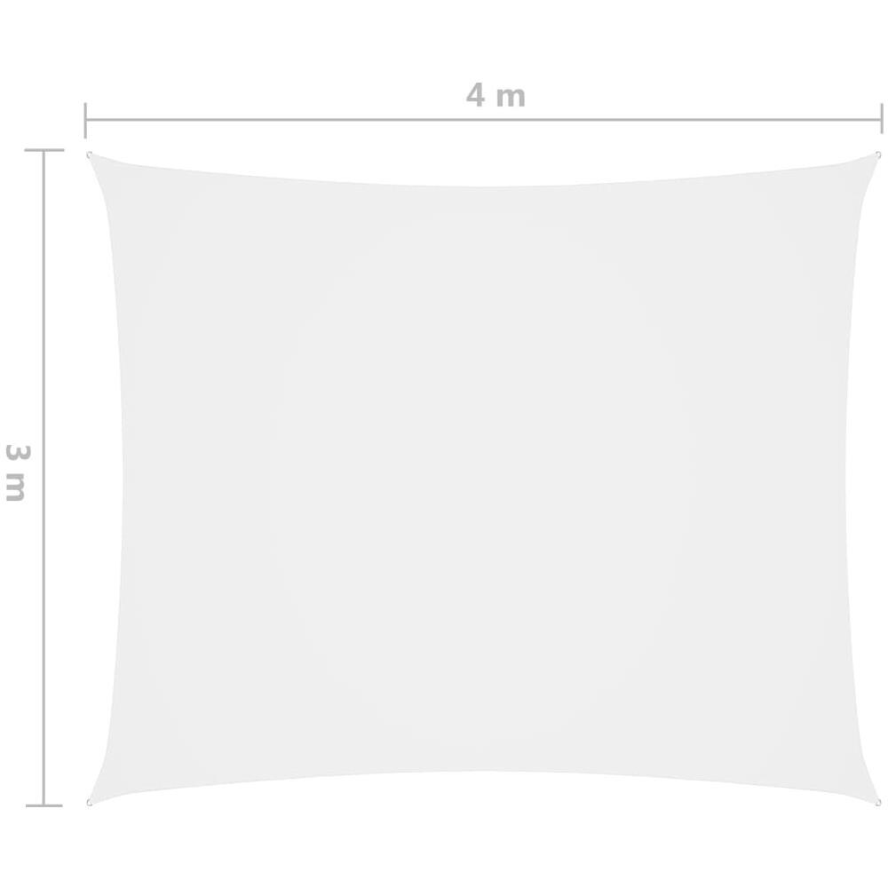 Parasole a Vela Oxford Rettangolare 3x4 m Bianco - Foto 6