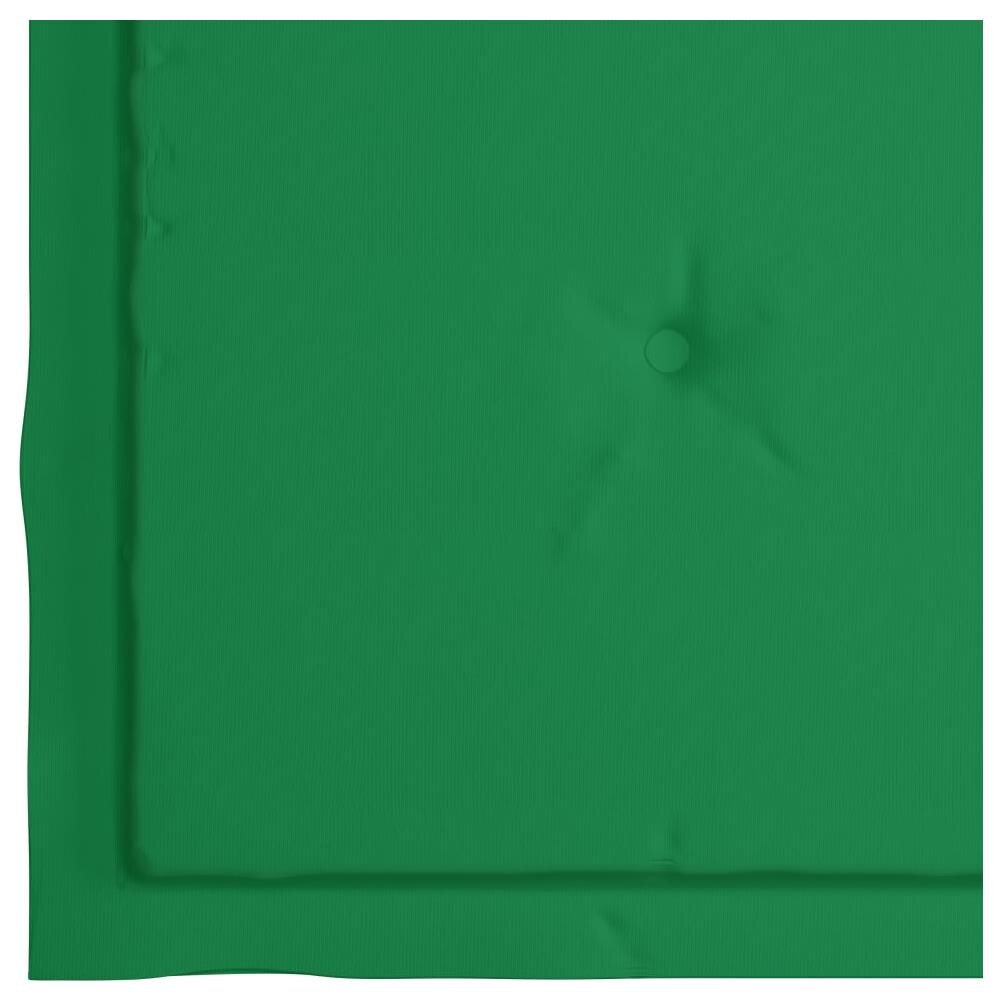 Sedia A Dondolo Con Cuscino Verde In Legno Di Teak - Foto 8