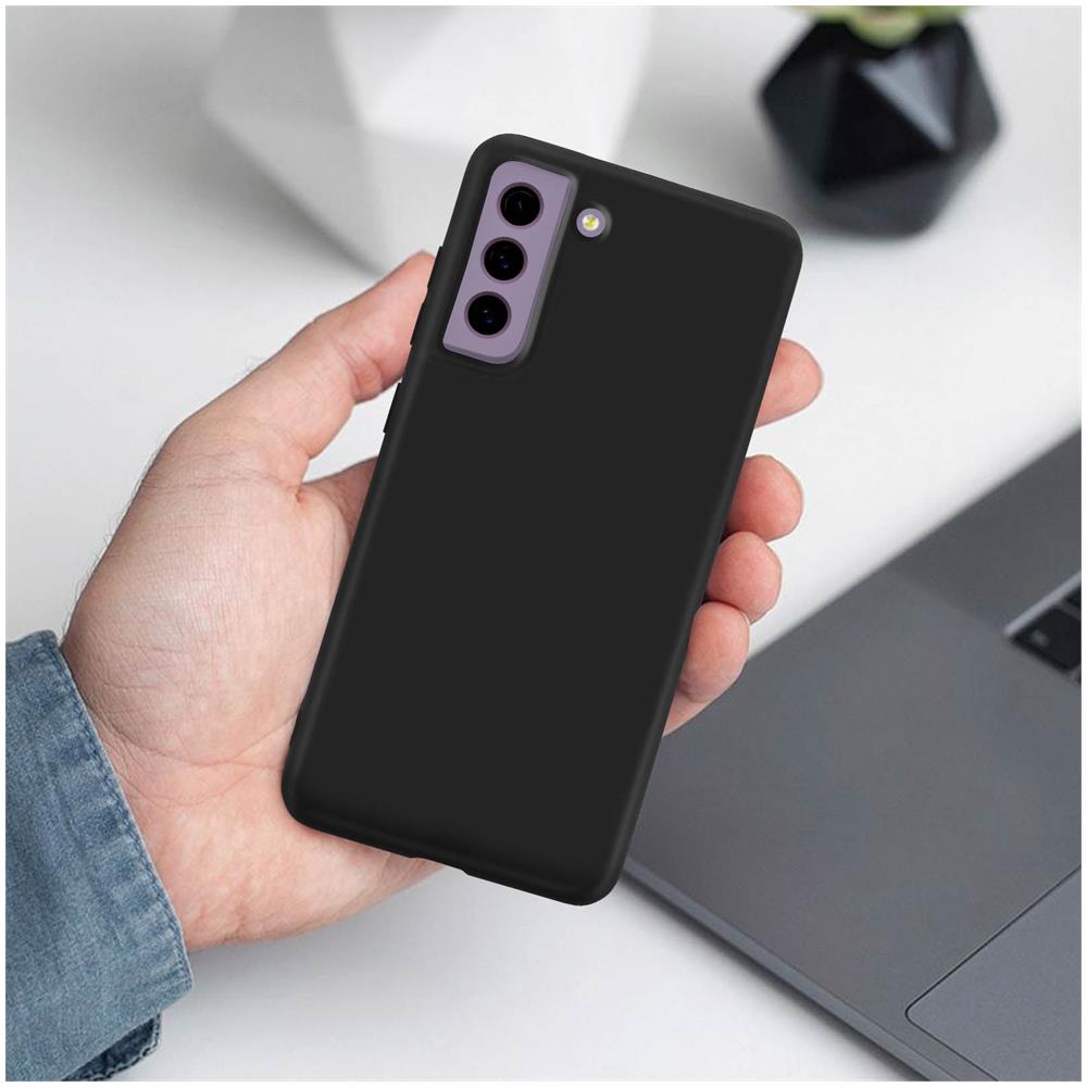 Cover Samsung Galaxy S21 Fe Resistente Silicone Gel Sottile Leggera Nera - Foto 5