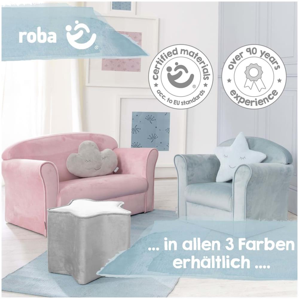 Divano per Bambini con Braccioli Grigio Argento - Foto 2