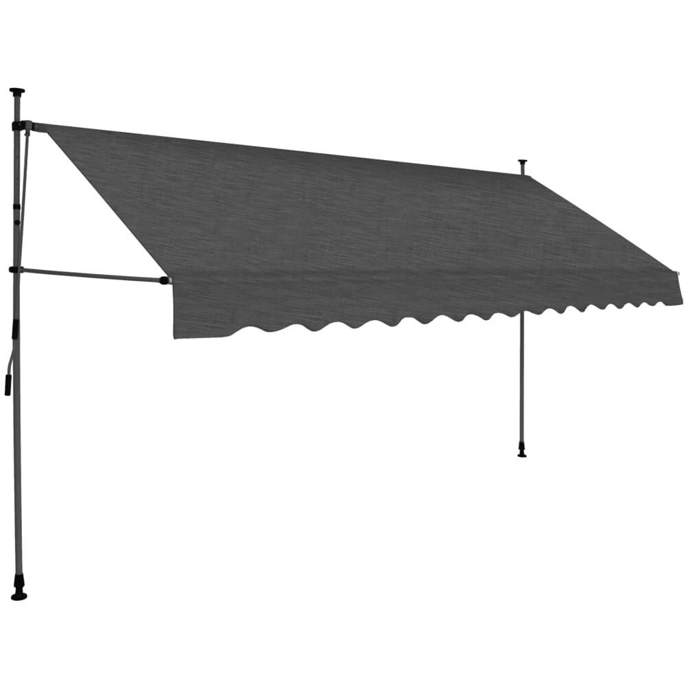 Tenda da Sole Retrattile Manuale con LED 400 cm Antracite - Foto 2