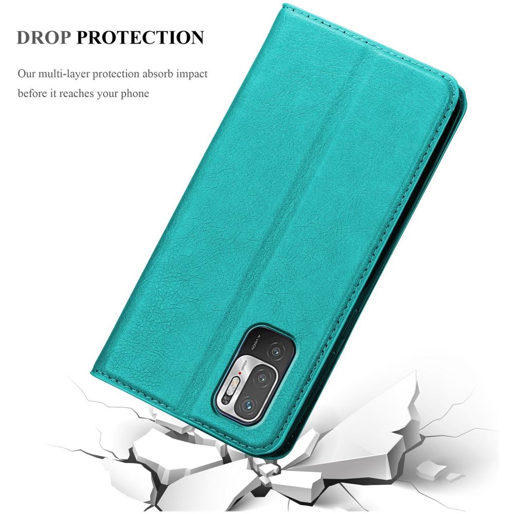 Custodia Compatibile Con Xiaomi Redmi Note 10 5g / Poco M3 Pro 5g In Turchese Petrolio - Coperchio Protettiva Con Chiusura Magnetica, Funzione Stand E Tasca Per Le Carte - Foto 8