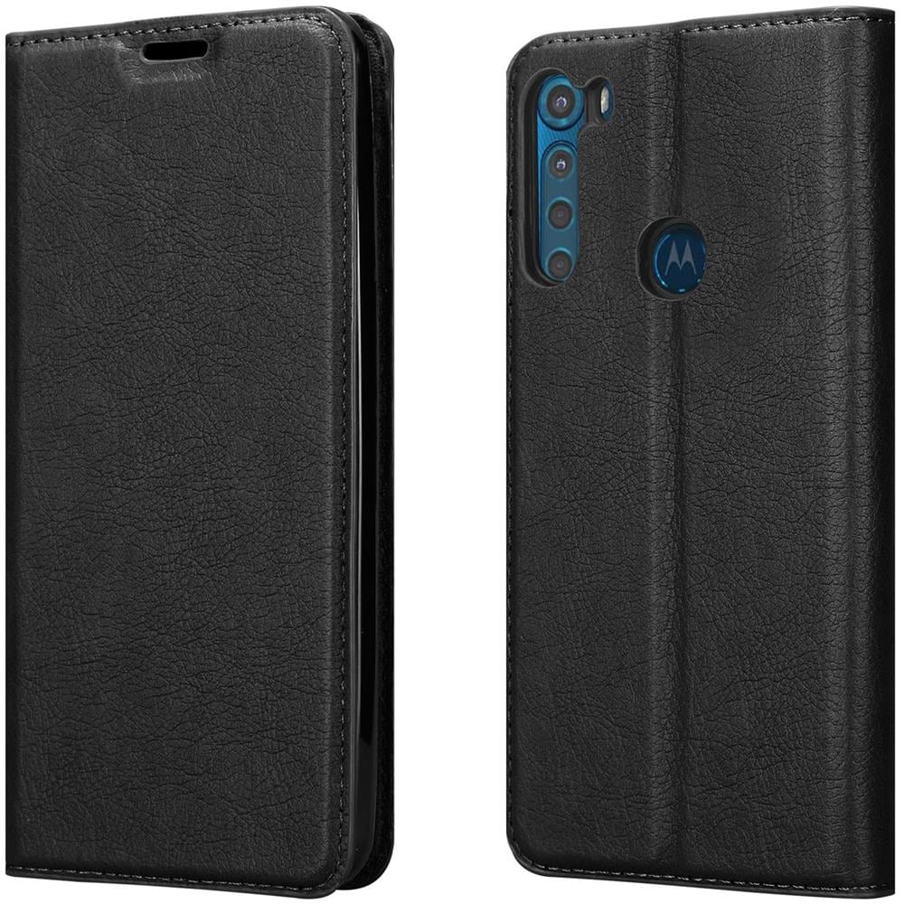 Custodia Compatibile Con Motorola One Fusion+ In Nero Di Notte - Coperchio Protettiva Con Chiusura Magnetica, Funzione Stand E Tasca Per Le Carte - Foto 8