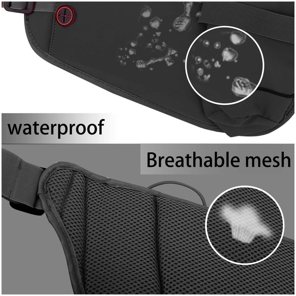 Marsupio Per Telefoni Cellulari In Nero Aralia - Borsa A Marsupio Di Lunghezza Regolabile Tasca Per Cellulare Con Zip - Foto 5