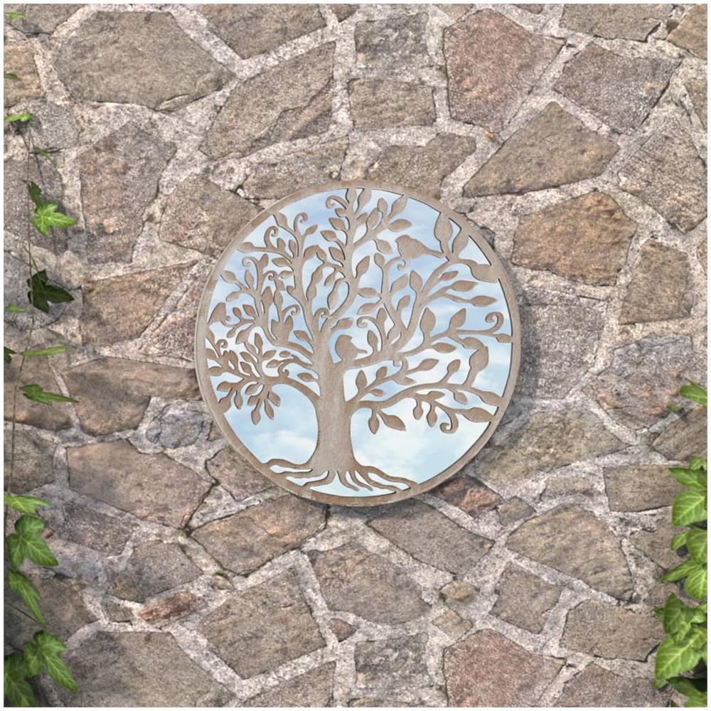 Specchio Da Giardino Sabbia 40x2,5 Cm In Ferro Rotondo Esterno - Foto 1