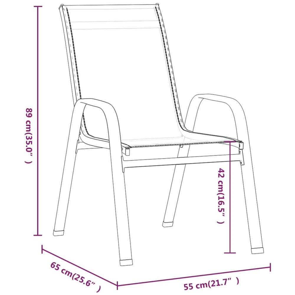 Set Da Pranzo Per Giardino 5 Pz Grigio E Nero - Foto 6