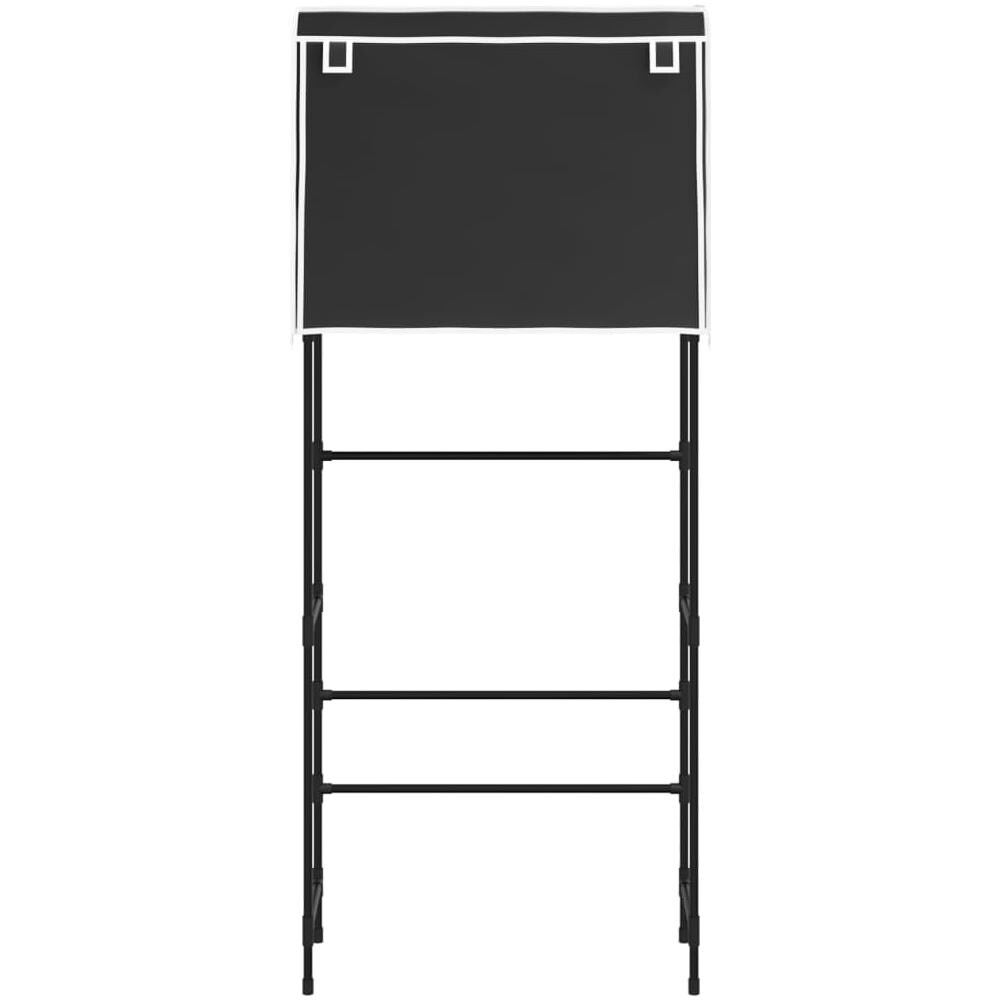 Rastrelliera per Lavatrice 2 Livelli Nera 71x29,5x170,5cm Ferro - Foto 3