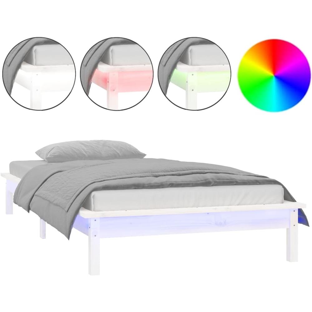 Giroletto con LED Bianco 100x200 cm in Legno Massello - Foto 2