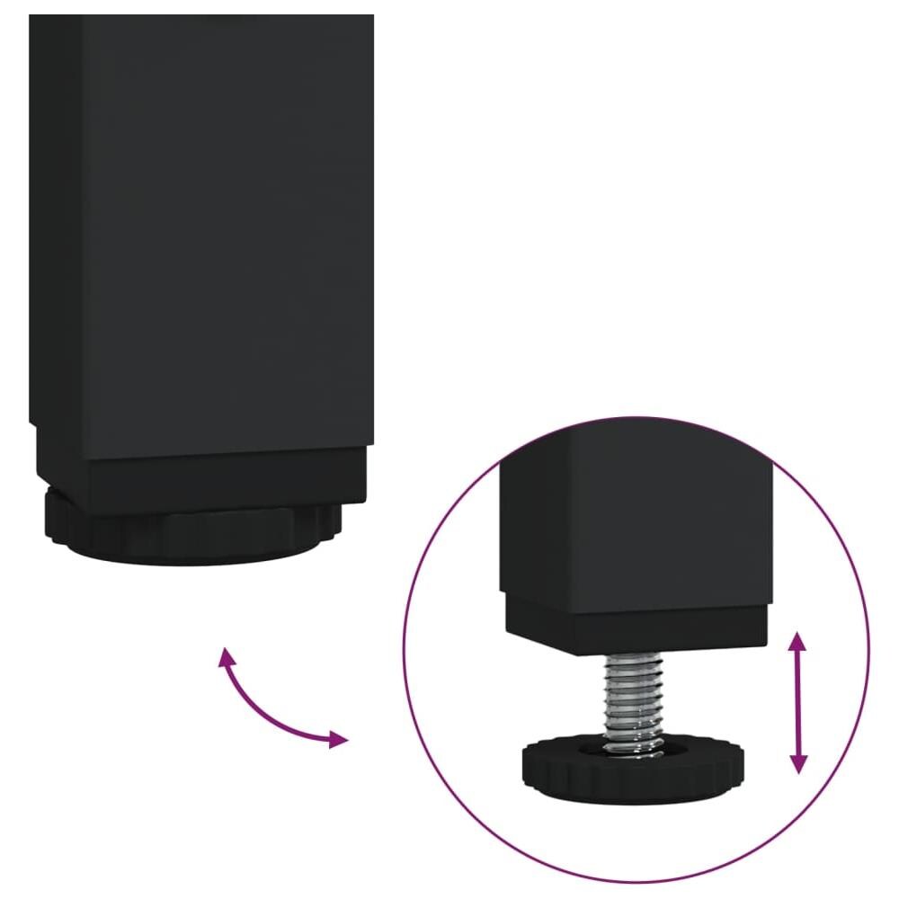 Mobile Porta Tv Con Ante Nero 60x35x45 Cm In Legno Multistrato - Foto 7