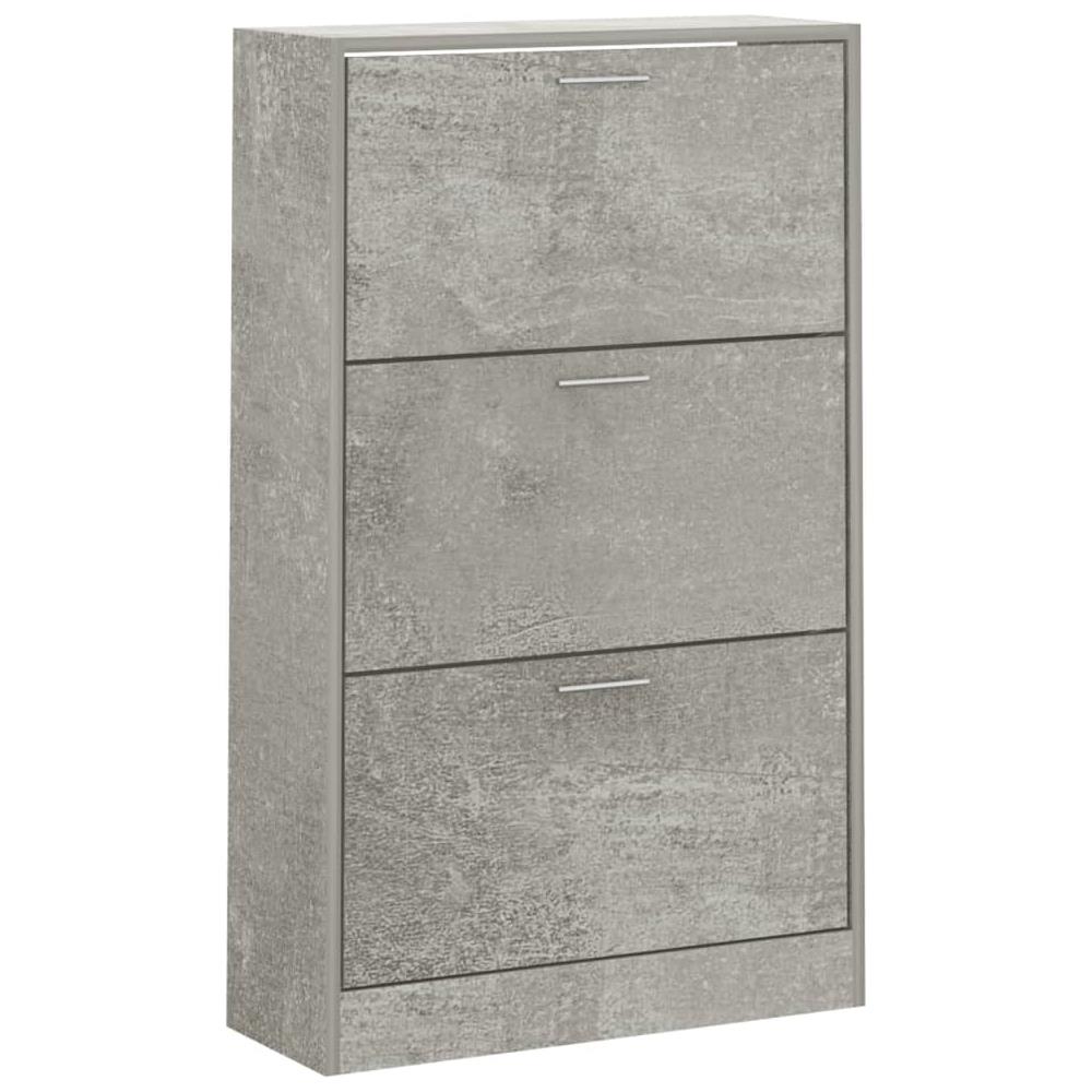 Scarpiera Grigio Cemento 63x24x103 Cm In Legno Multistrato - Foto 3