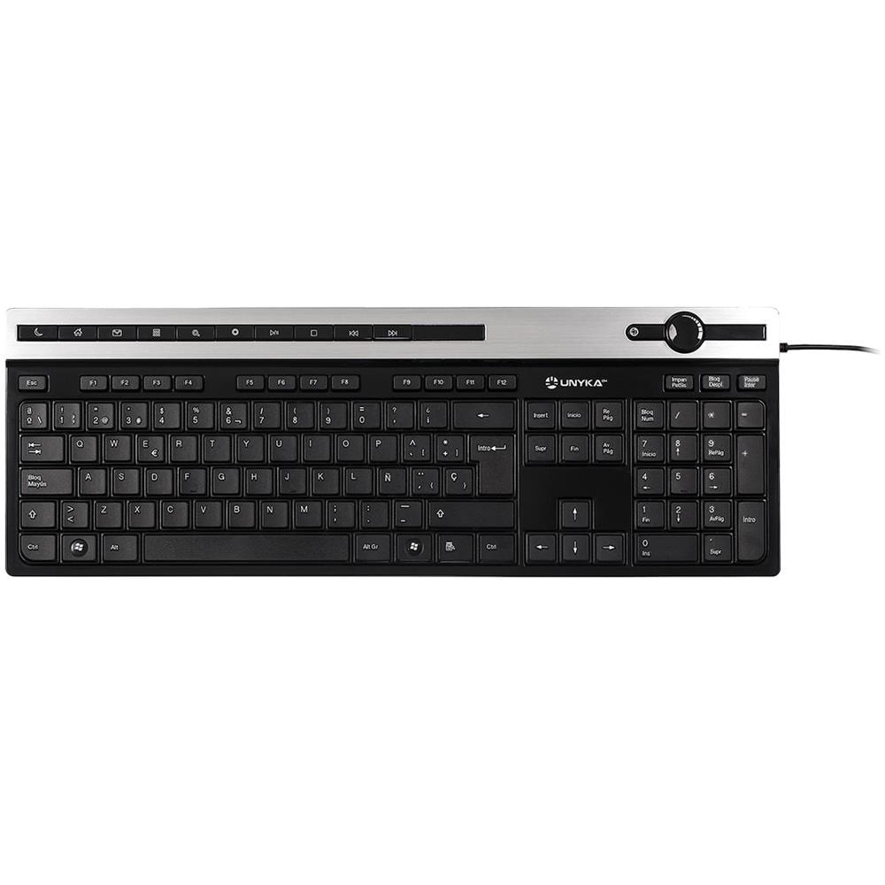Tastiera Cablato 50534 (Layout QWERTY) Colore Nero, Argento - Foto 1