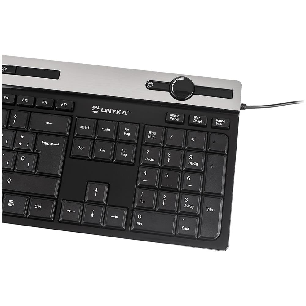 Tastiera Cablato 50534 (Layout QWERTY) Colore Nero, Argento - Foto 6