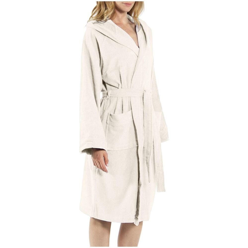 Accappatoio Con Cappuccio Spugnissima Microspugna In Cotone Colore Bianco Misura Lxl - Foto 3