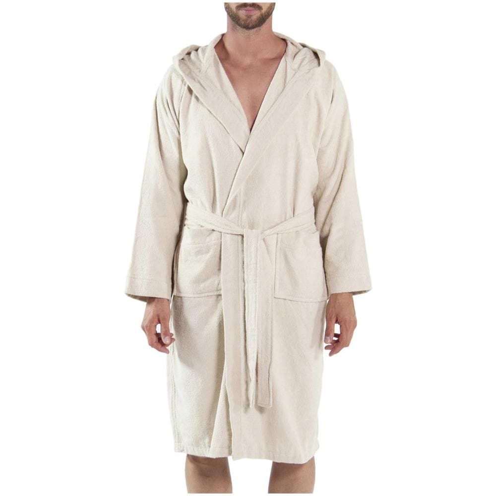 Accappatoio Con Cappuccio Spugnissima Microspugna In Cotone Colore Bianco Misura Lxl - Foto 1