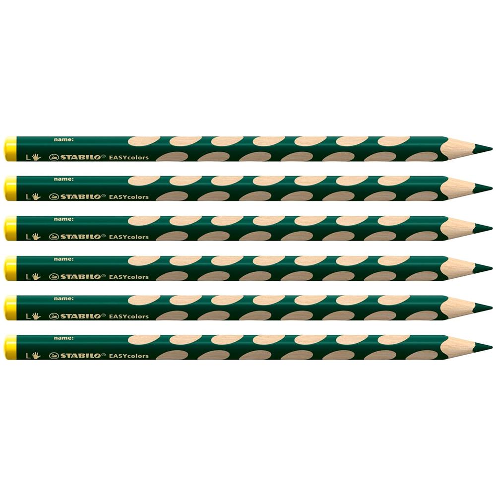 EASYcolors - Matita colorata Ergonomica - per Mancini - Confezione da 6 - Verde Foglia - Foto 1