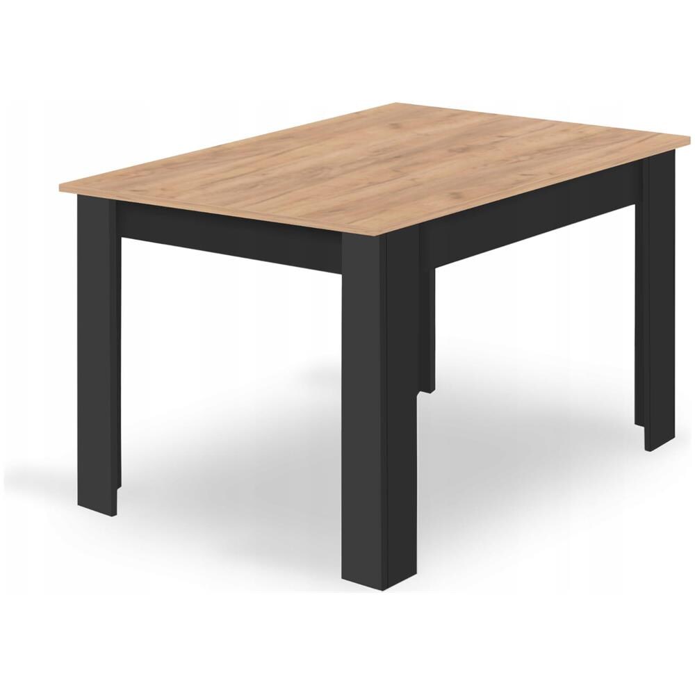 Tavolo rettangolare con 4 sedie RIXK nere 120x80 - Foto 10