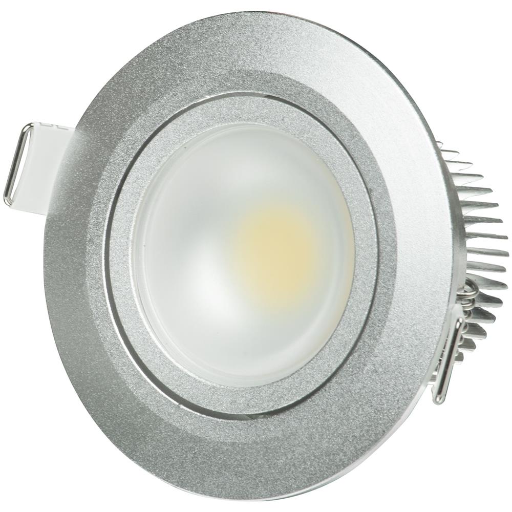 Alys Faretti Incasso Tondo Cob Led Orientabile Grigio 4000k 3w - Foto 1