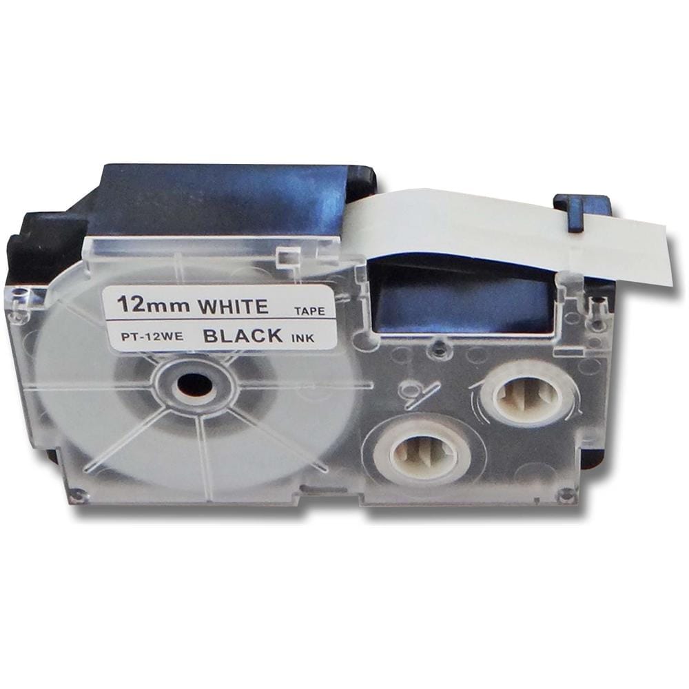 Cartucce Nastro 12mm Per Casio Cw-l300, Kl-100e, Kl-120, Kl-1500, Kl-200e, Kl-300 Come Casio Xr-12we1, Xr-12we. - Foto 1