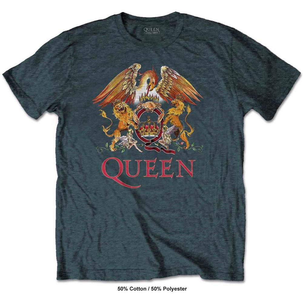 Queen: Classic Crest Blue (T-Shirt Unisex Tg. S)  - Foto 1