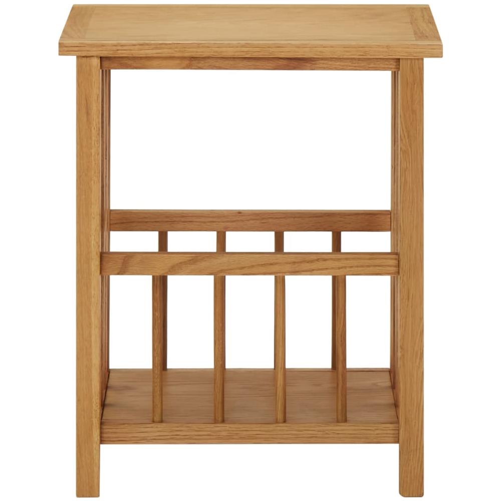 Tavolino Con Portariviste 45x35x55 Cm Massello Di Rovere E Mdf - Foto 2