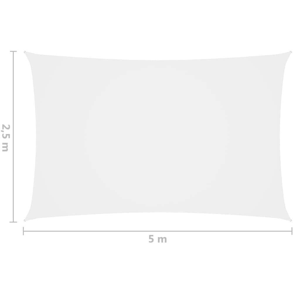 Parasole a Vela Oxford Rettangolare 2,5x5 m Bianco - Foto 6
