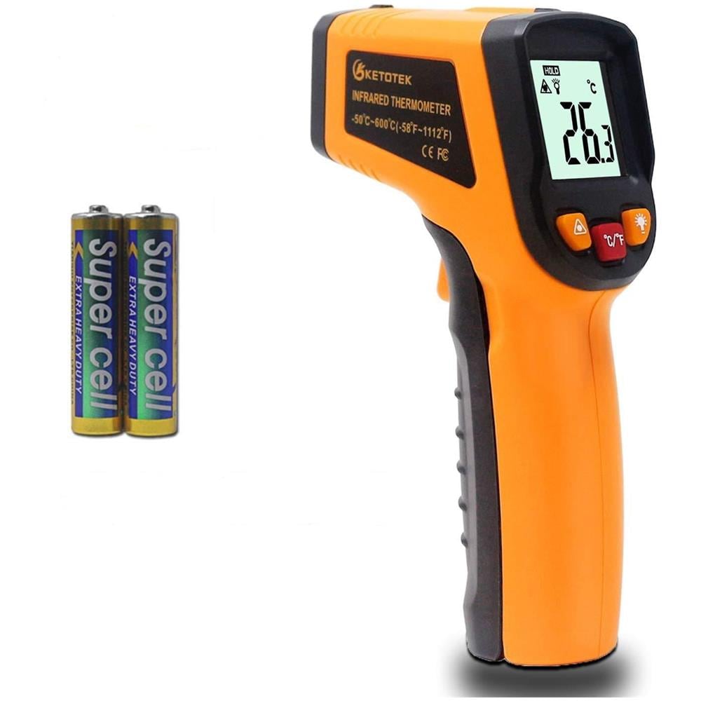 Termometro Laser Gun Termometro A Infrarossi Senza Contatto Digital Alimentari Termometri Fda -50 - 600 (-58-1112) Termometro Ir Professionale Del Grado Di Temperatura Del Tester Recorder (giallo) - Foto 1
