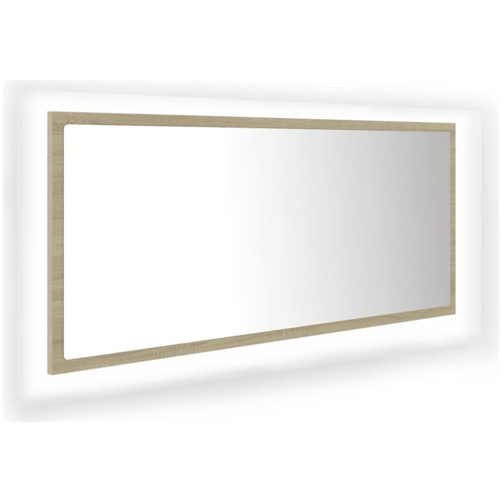 Specchio da Bagno LED Rovere Sonoma 100x8,5x37 cm in Acrilico - Foto 2