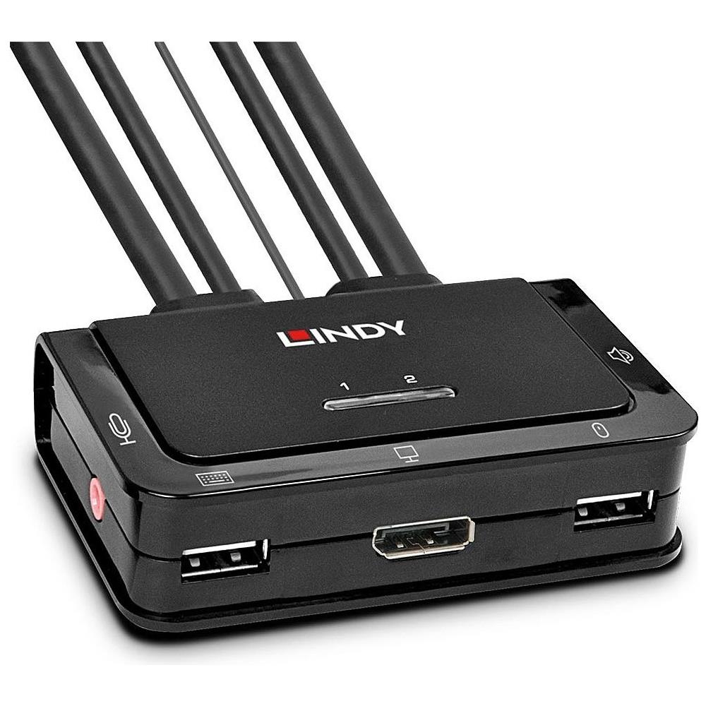 Switch KVM per Tastiera / Video / Mouse con Porte USB / HDMI Colore Nero - Foto 1