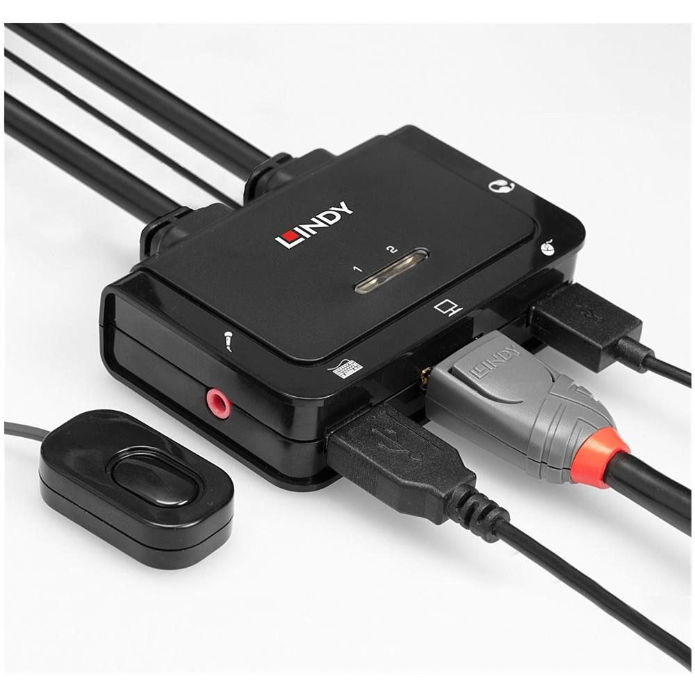 Switch KVM per Tastiera / Video / Mouse con Porte USB / HDMI Colore Nero - Foto 5